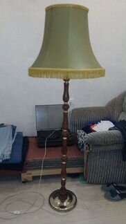 Торшер дерево,латунь СССР Новый