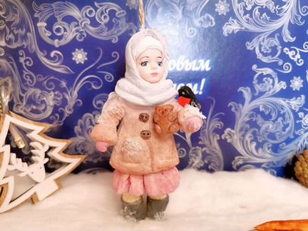 Ёлочная игрушка из ваты