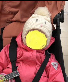 Шапка детская для девочки размер 47-49 9-12мес