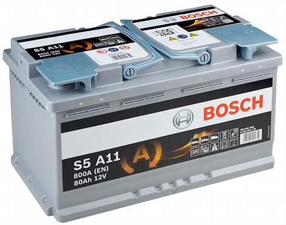 Аккумулятор Bosch S5 A11 AGM Start-Stop 80 Ач 800А