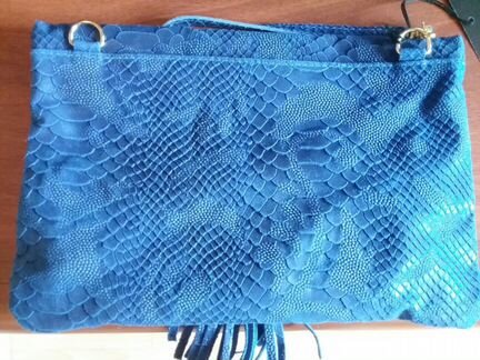 Новая кожаная сумка, новый кожаный клатч Roberto m