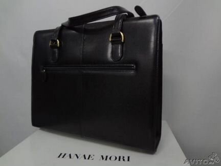 Сумка. Портфель. А 4. Hanae Mori. Кожа. Винтаж Япо