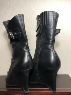 Сапоги женские кожаные