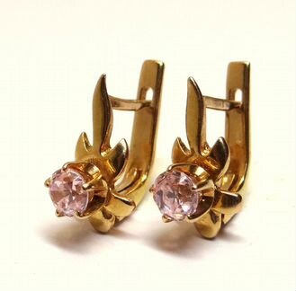 Золотые советские серьги 583 пробы, СССР