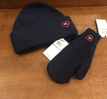 Новый Набор шапка и варежки Ralph Lauren 7-16