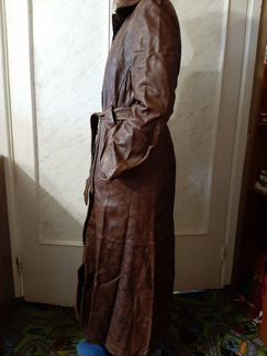 Плащ кожаный