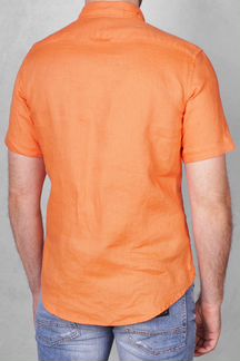 Льняная рубашка - Orange