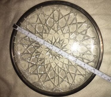 Блюдо хрустальное с окантовкой