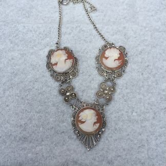 Колье Серебро Камеи Англия старое