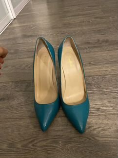 Туфли лаковые бирюзовые