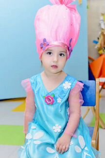 Платье Тролль Принцесса Розочка + парик