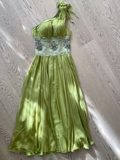 Дизайнерское платье шёлк S ручная работа