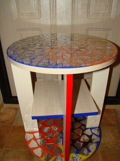 Столик дизайнерский инь-янь мозайка
