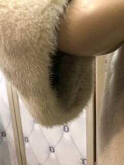 Норковая шуба с воротником из рыси (Размер 44-46)