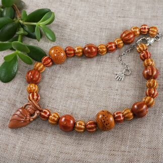 Арома Бусы Аромакулон Красно-рыжие керамические