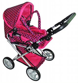 Коляска для куклы с сумкой переноской 9346