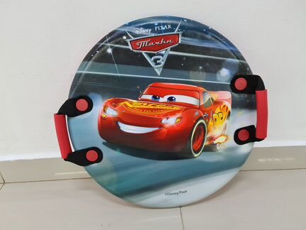 Ледянка круглая 1TOY с ручками Тачки Новая