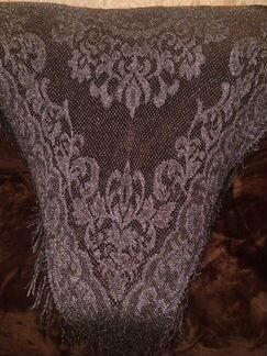 Шаль ажурная с люрексом