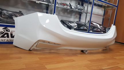 Бампер Задний белый Хендай Солярис 2017 2020