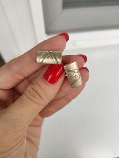 Запонки серебряные