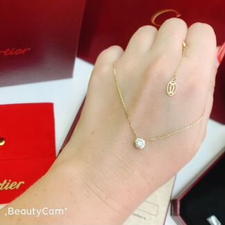 Цепочка Cartier из золота 750 пробы и бриллиант