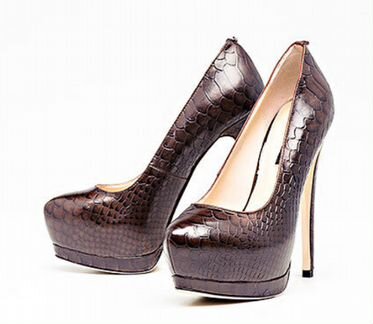 Коричневые кожаные туфли