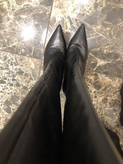 Сапоги натуральная кожа Zara