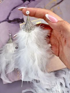 Серги перья