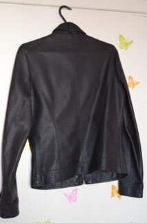 Куртка кожаная черная. Р-р 44-46