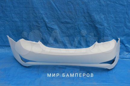Бампер Хендай Солярис 2014 + задний в цвет белый P