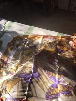 Новый шелковый шарфик с бабочками