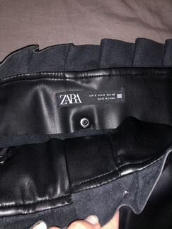 Юбка zara, эко кожа