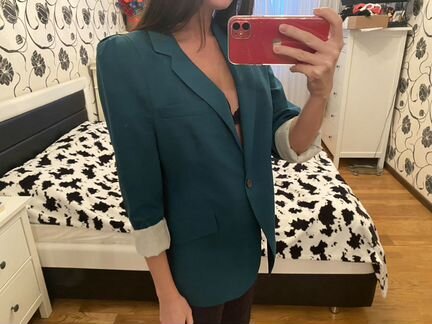 Пиджак zara зеленый М