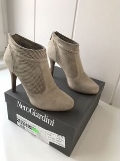 Ботильоны замшевые серые