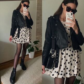 Платье в горошек Topshop