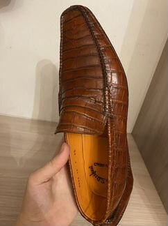 Новые туфли santoni крокодил оригинал