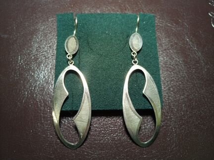 Серьги винтажные из мельхиора