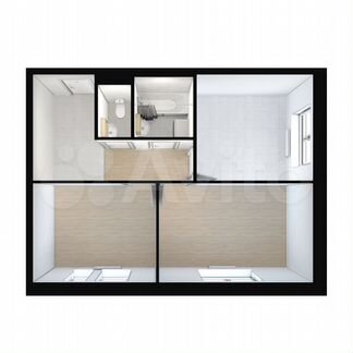 2-к квартира, 47.6 м², 22/22 эт.