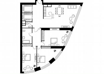 3-к квартира, 164.5 м², 49/56 эт.