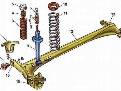 задняя подвеска ваз 2110 устройство схема фото