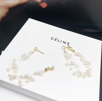 Колье Celine. Серебро. Серьги