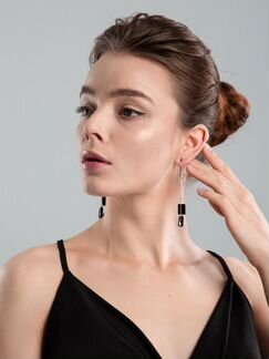 Серьги с ониксом