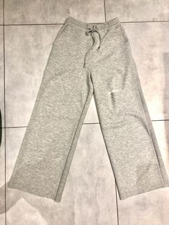 Спортивные брюки палаццо с разрезом трикотажные