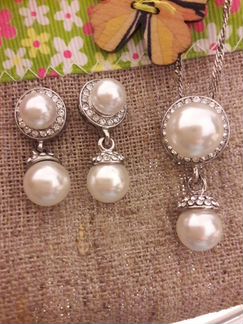 Комплект серьги и кулон