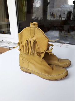 Сапоги полусапожки кожанные женские осенние