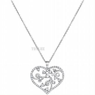 Золотая подвеска сердце 0.82 ct