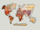 Карта мира из дерева Химки