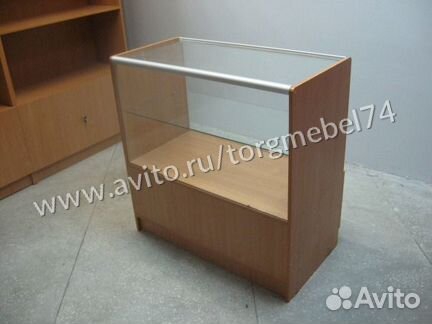 Прилавок торговый лдсп + стекл. полка 900х900х450