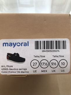 Мокасины Mayoral 27 размер