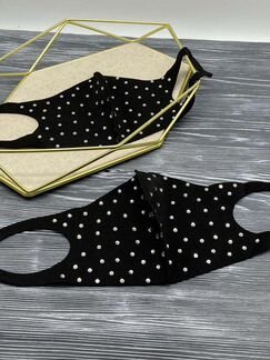 Маска черная стразы swarovski